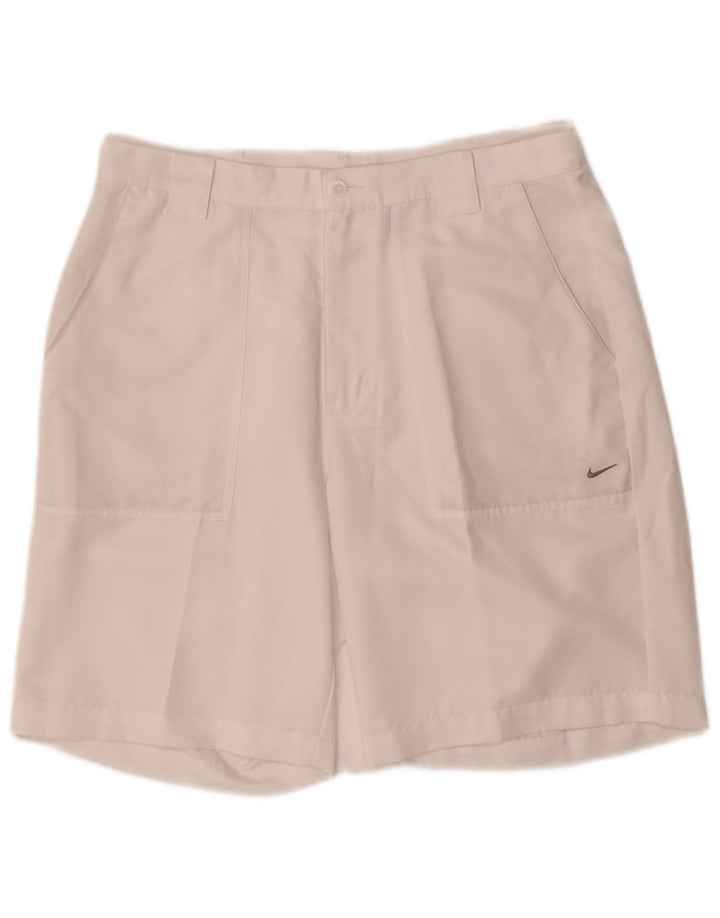 Nike Herren Chino Shorts W34 Large Weiß Polyester