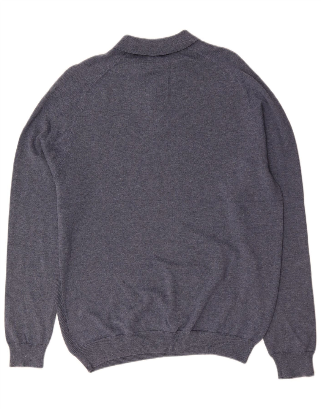 Marks & Spencer Herren-Pullover mit Rollkragen, reguläre Passform, groß, aus blauer Baumwolle