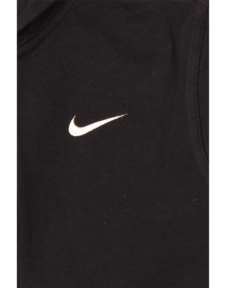 Nike Damen Zip Hoodie Pullover UK 12 Medium Schwarz