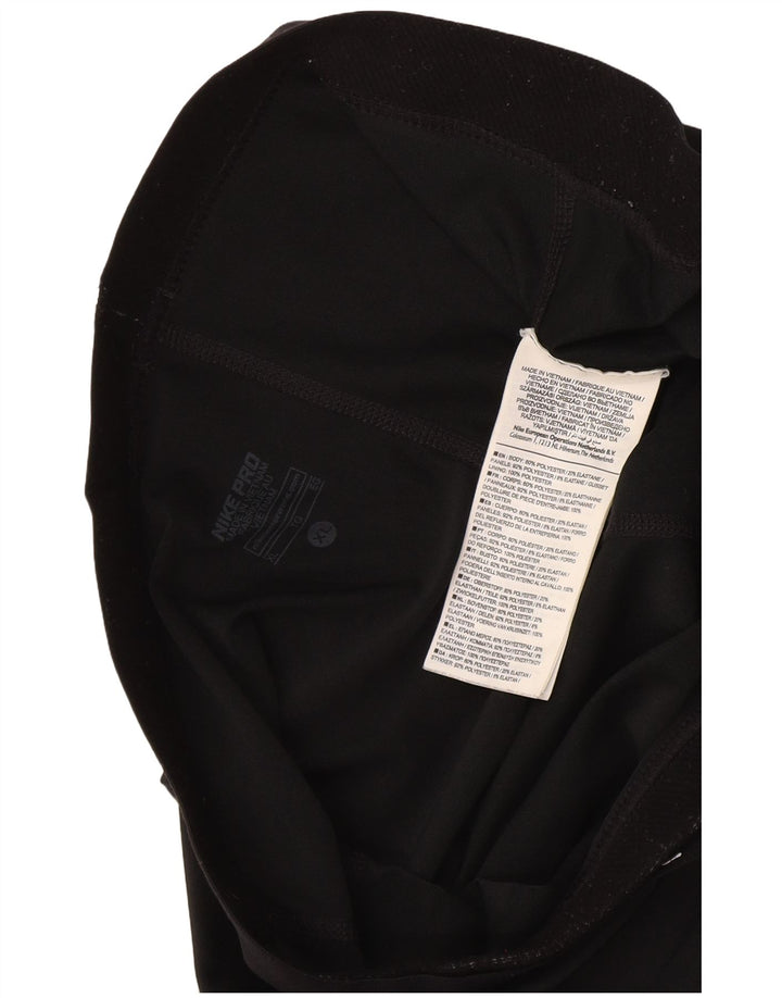Nike Womens Dri Fit Graphic Capri Leggings UK 18 XL Schwarz Polyester