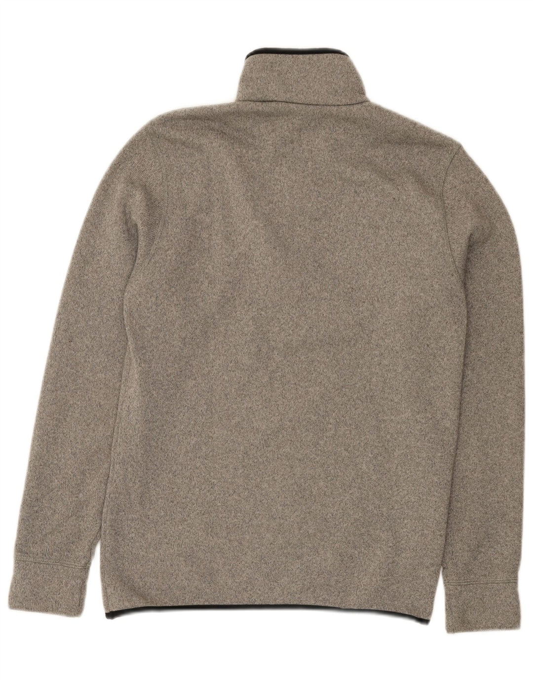 Conte of Florence Herren-Sweatshirt mit Reißverschluss am Hals, Mittelgrau meliert