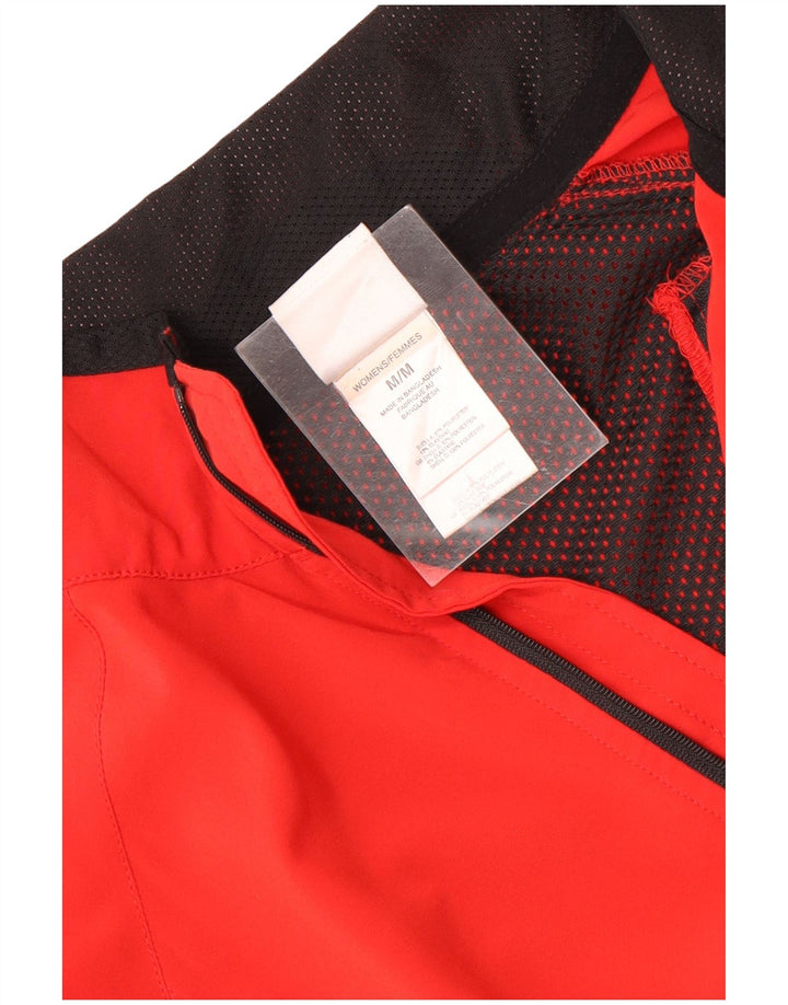The North Face Damen-Trainingsanzug-Oberteiljacke UK 14 Mittelroter Farbblock