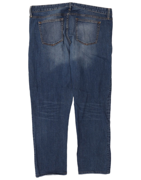 Gap Damen Tall Straight Jeans UK 18 XL W34 L30 Blaue Baumwolle