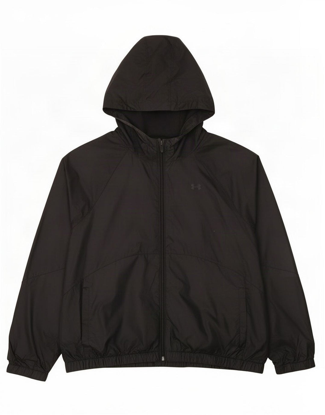 Under Armour Herren-Trainingsanzug mit Kapuze, Oberjacke, groß, aus schwarzem Polyester