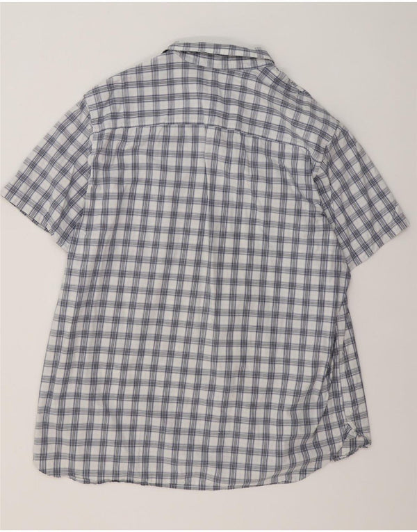 Timberland Herren Kurzarm-Hemd mit normaler Passform, 3XL, blau kariert