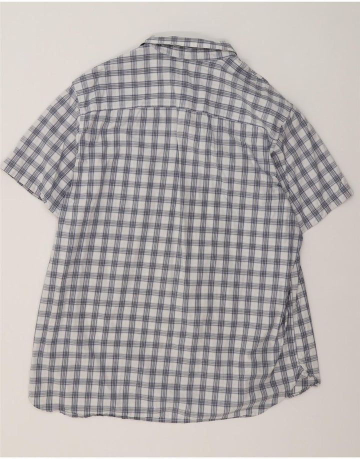 Timberland Herren Kurzarm-Hemd mit normaler Passform, 3XL, blau kariert