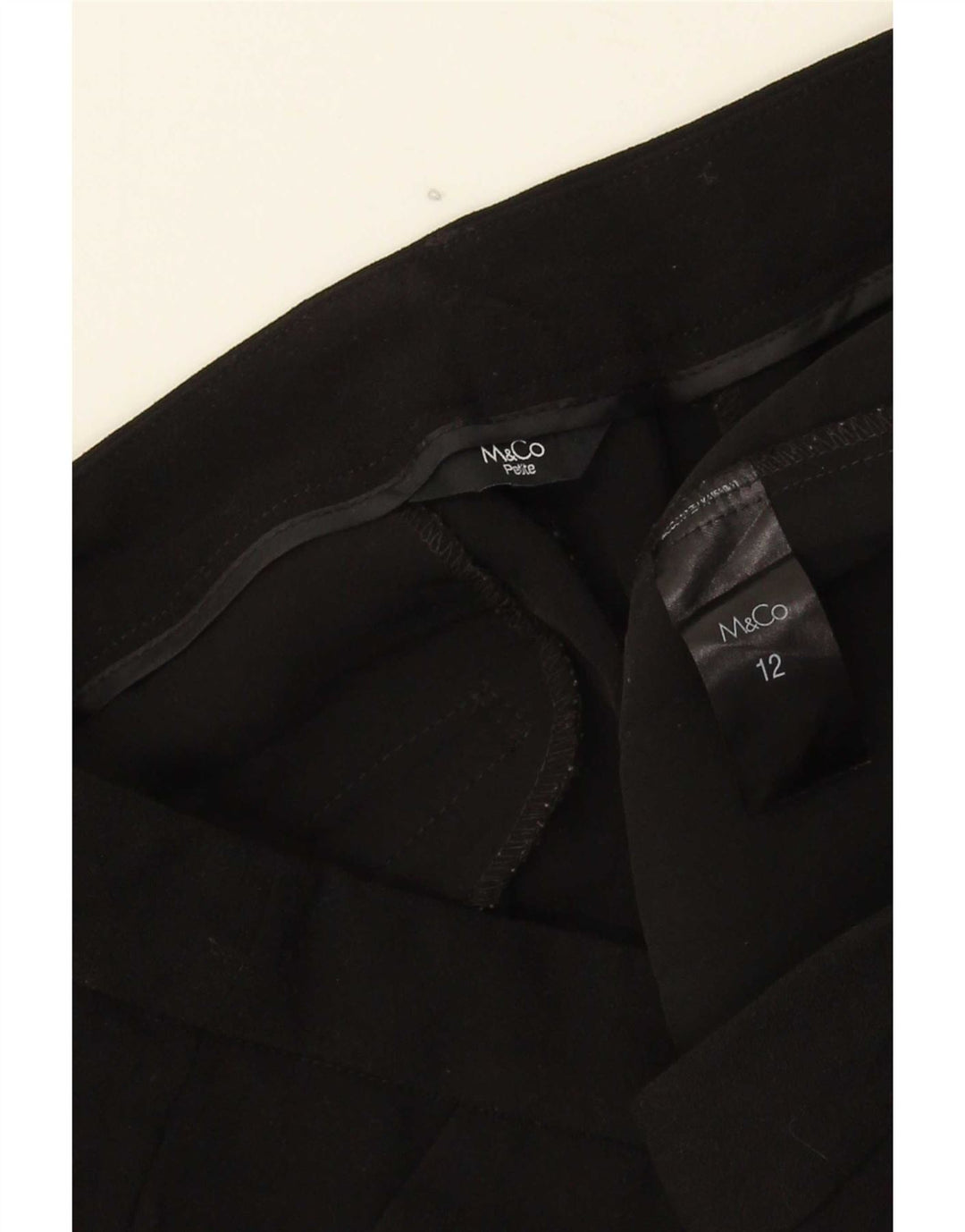M&Co Damen Slim Chino-Hose UK 12 Medium W32 L25 Schwarz Polyester