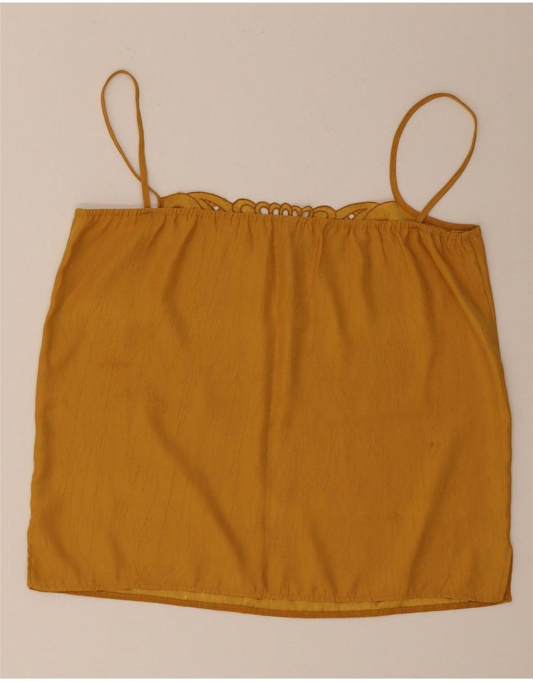Vintage Damen Cami Top IT 42 Mittelgelb
