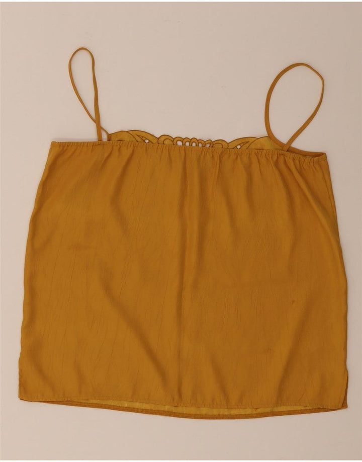 Vintage Damen Cami Top IT 42 Mittelgelb