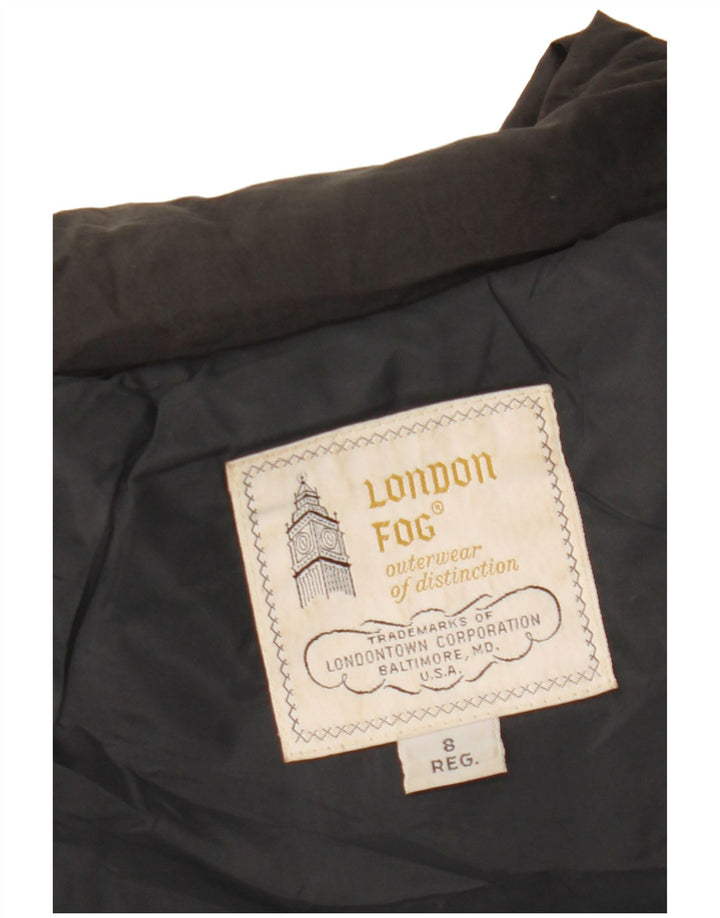 LONDON FOG Damen Gepolsterter Mantel US 8 Medium Schwarz