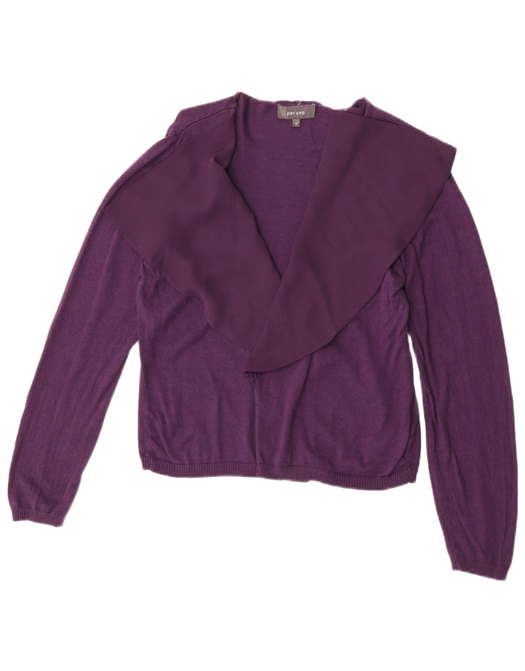 Marks & Spencer Offener Damen-Cardigan-Pullover UK 14 Mittellila Baumwolle
