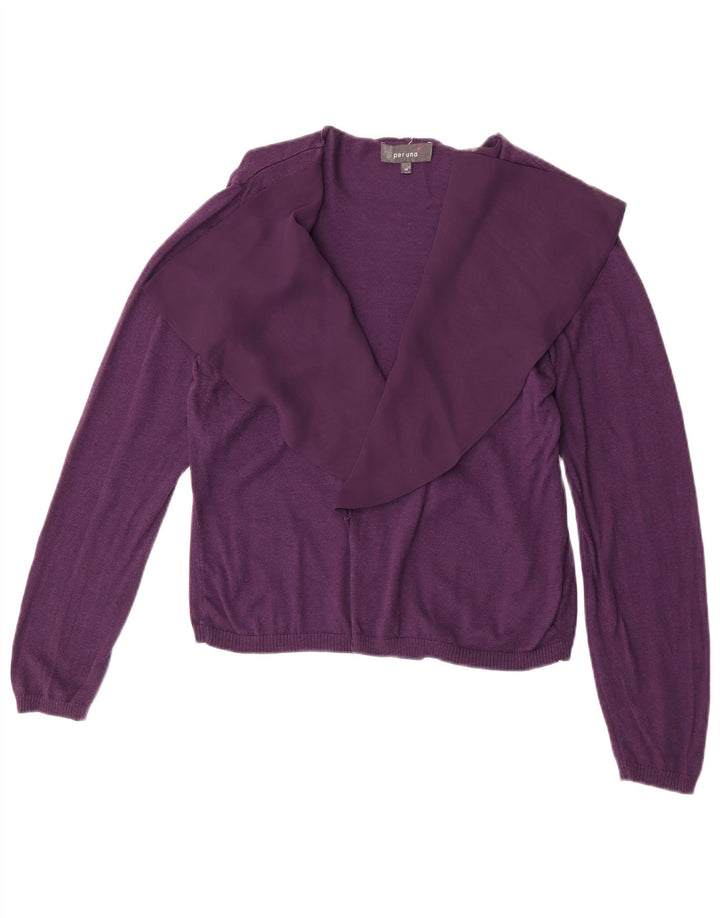 Marks & Spencer Offener Damen-Cardigan-Pullover UK 14 Mittellila Baumwolle