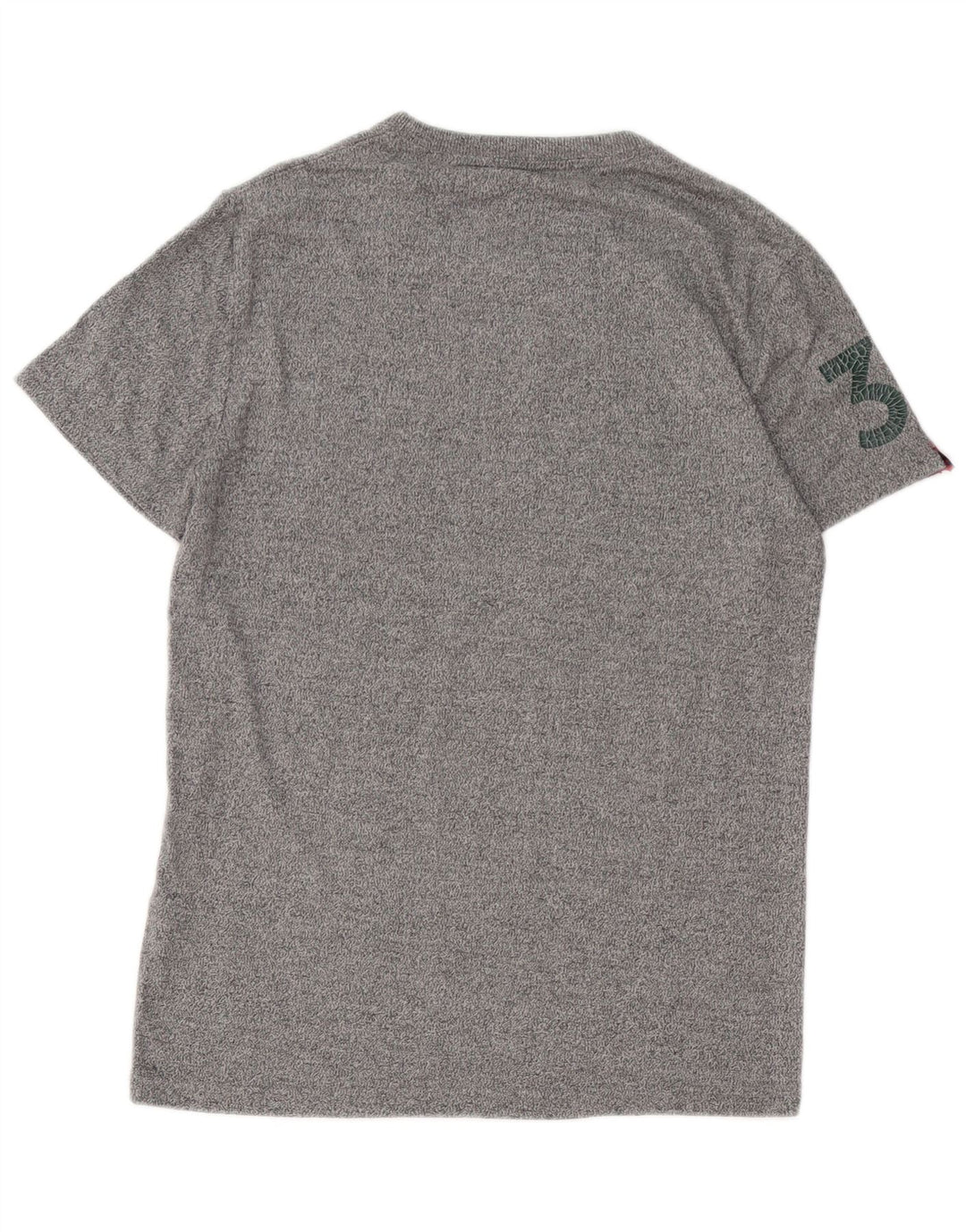 Superdry Herren Grafik-T-Shirt-Oberteil aus mittelgrauer Baumwolle