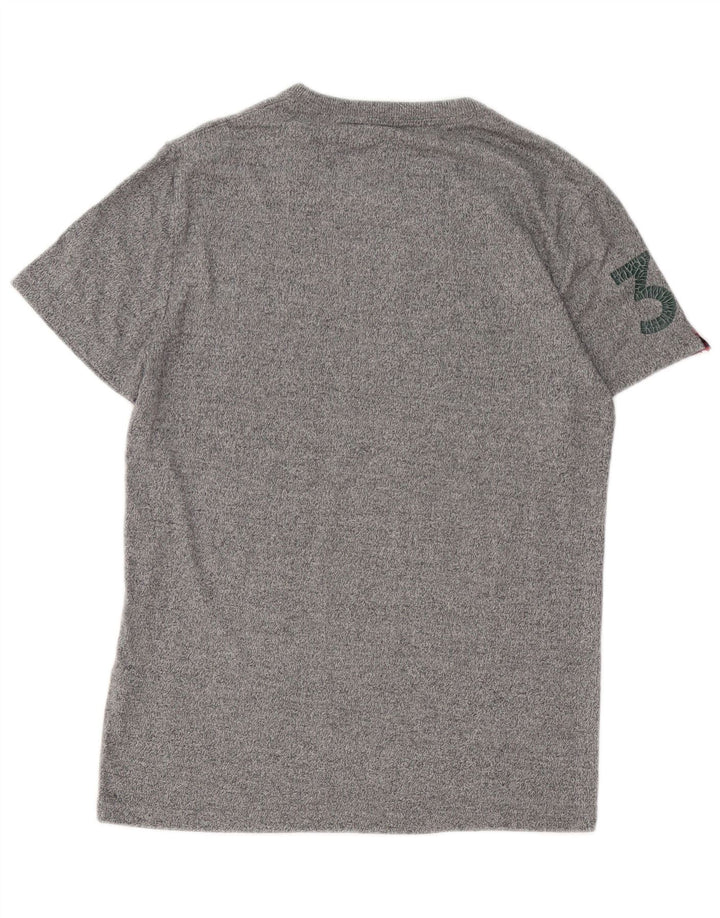 Superdry Herren Grafik-T-Shirt-Oberteil aus mittelgrauer Baumwolle