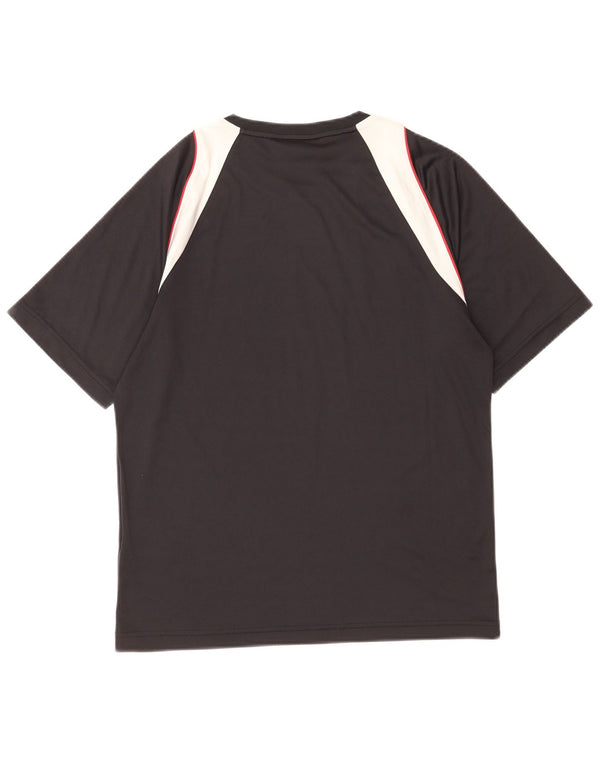 Sergio Tacchini Herren Grafik-T-Shirt-Oberteil Mittelschwarzes Colourblock-Polyester