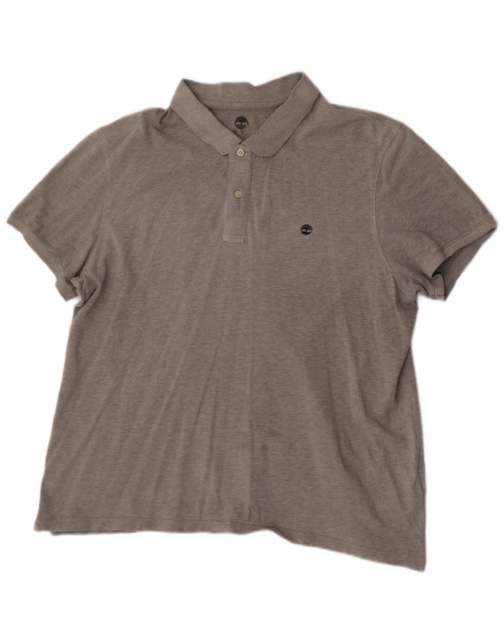 Timberland Herren Poloshirt XL Grau Baumwolle