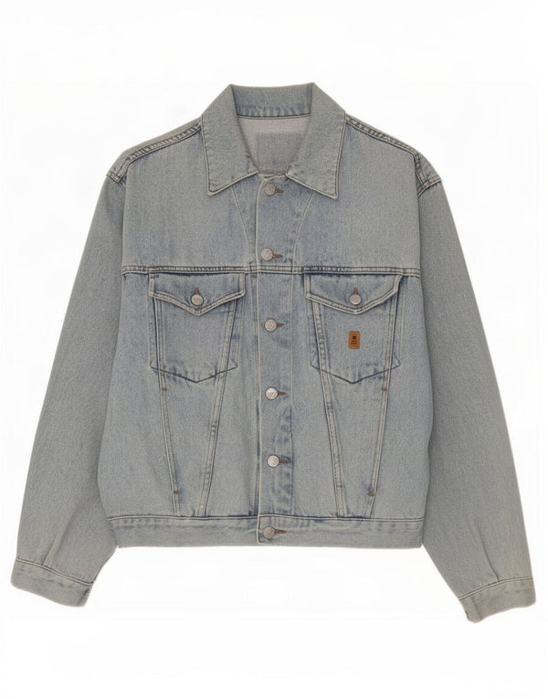 Uniform Herren Jeansjacke UK 40 Große blaue Baumwolle