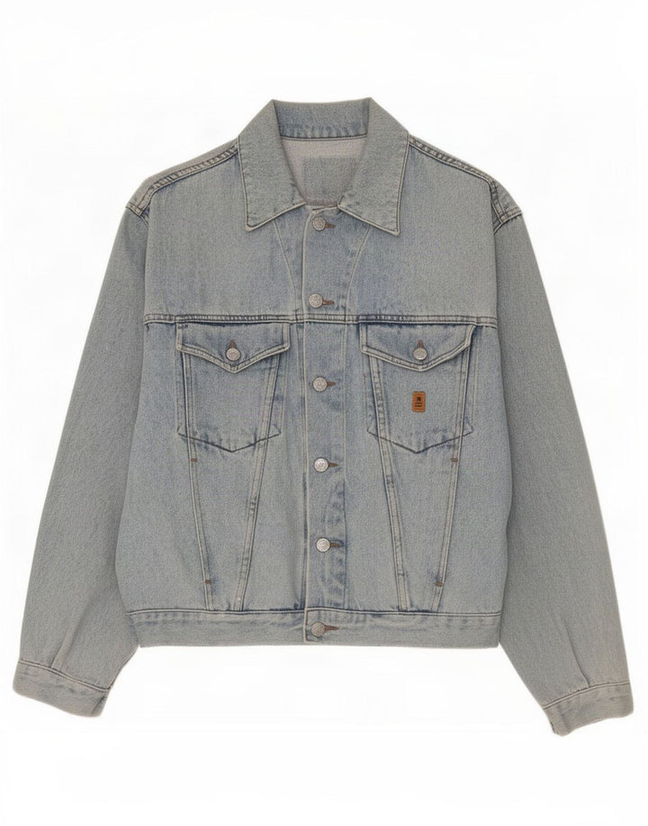 Uniform Herren Jeansjacke UK 40 Große blaue Baumwolle