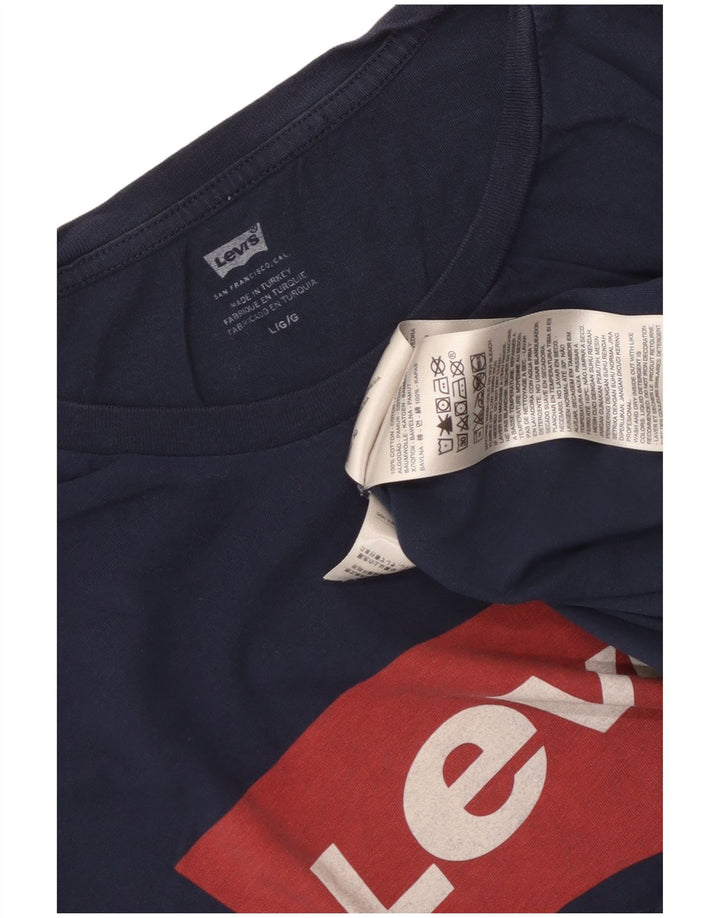 Levi's Herren-T-Shirt mit Grafik, groß, marineblau, Baumwolle