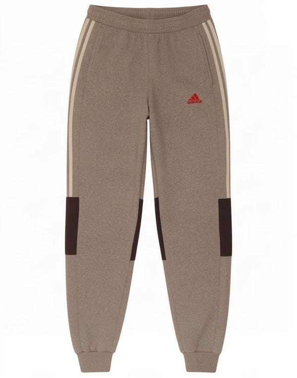 Adidas Jungen-Trainingshose, Jogginghose, 15–16 Jahre, graue Farbblock-Baumwolle
