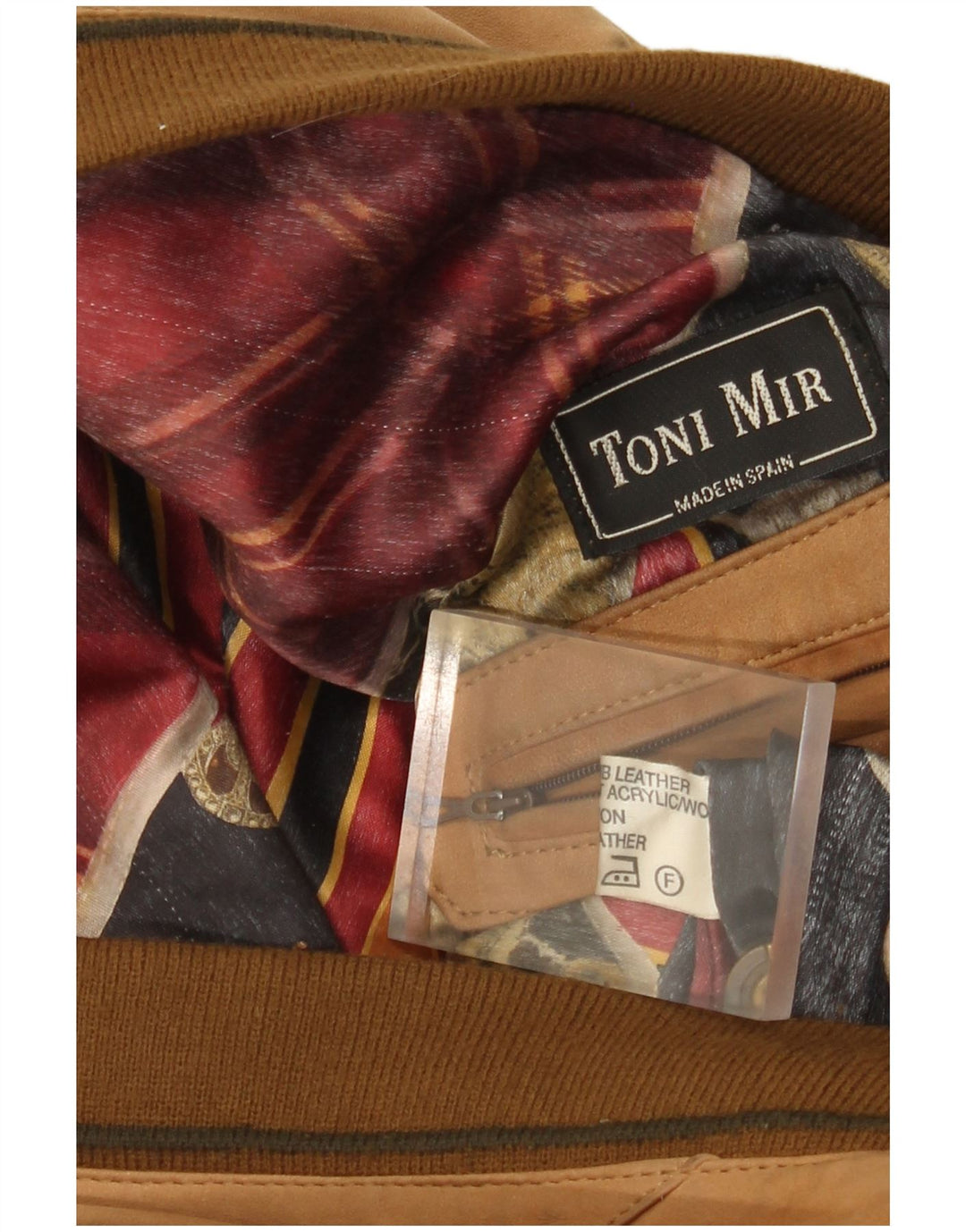 Toni Mir Herren Wildleder Bomberjacke UK 42 XL Braunes Leder