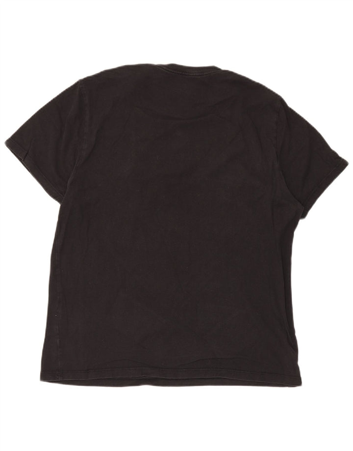DKNY Mens Graphic T-Shirt Top Medium Black Cotton