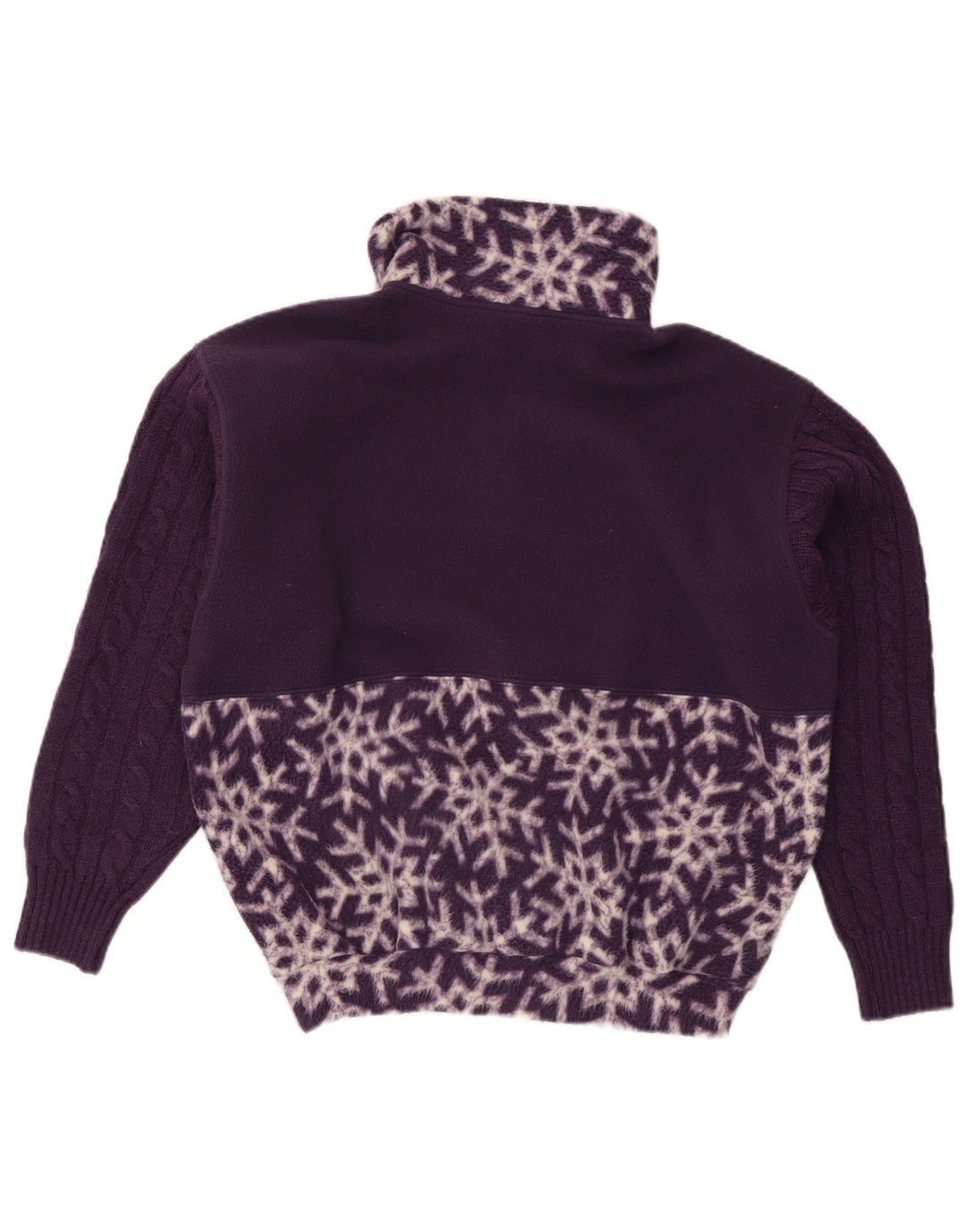 Nordica Womens Übergroßer Fleecepullover mit abstraktem Muster UK 10 Small Lila