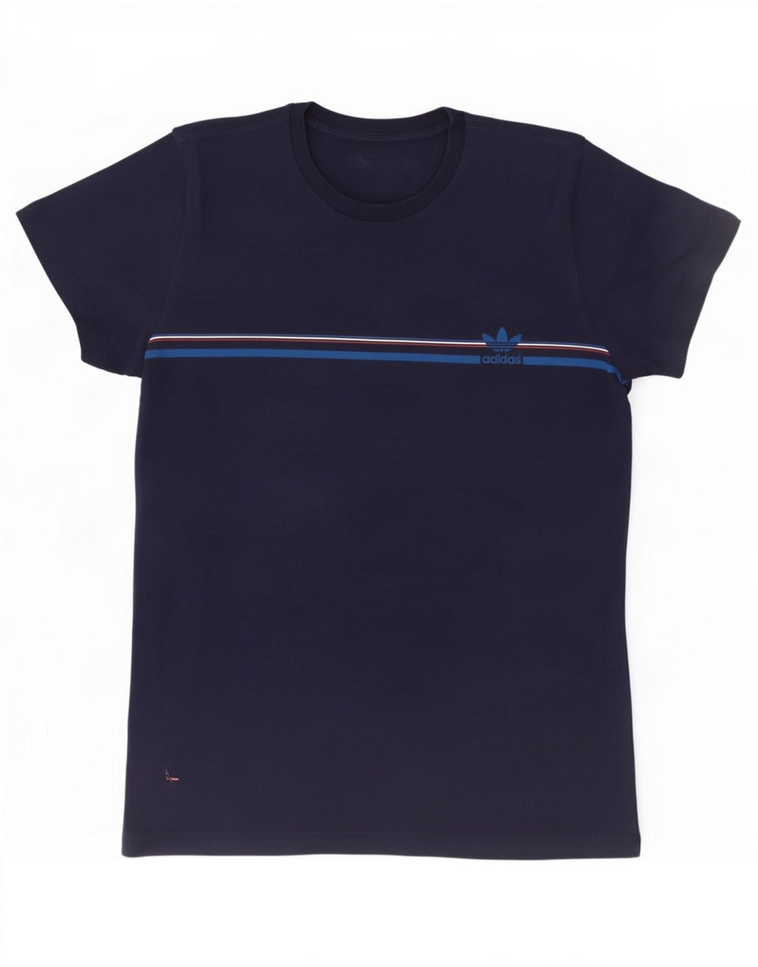 Adidas Herren T-Shirt Top Large Marineblau gestreift