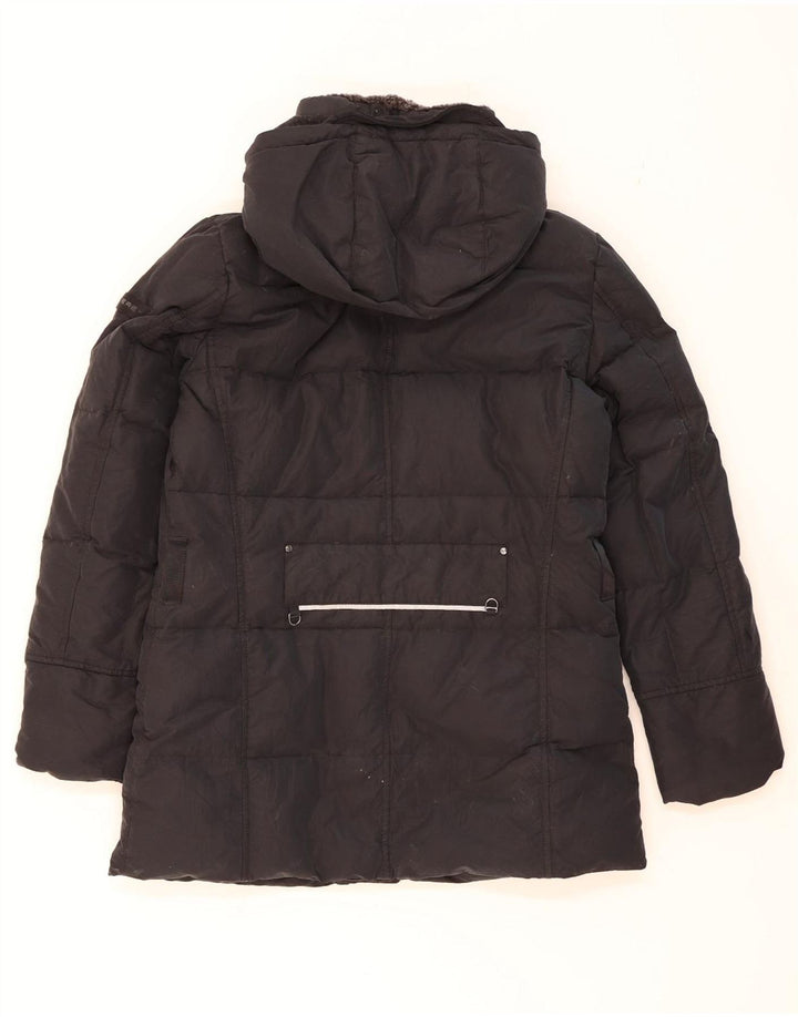 PEUTEREY Mens Hooded Padded Jacket UK 36 Small Black Cotton Vintage PEUTEREY and Second-Hand PEUTEREY from Messina Hembry 