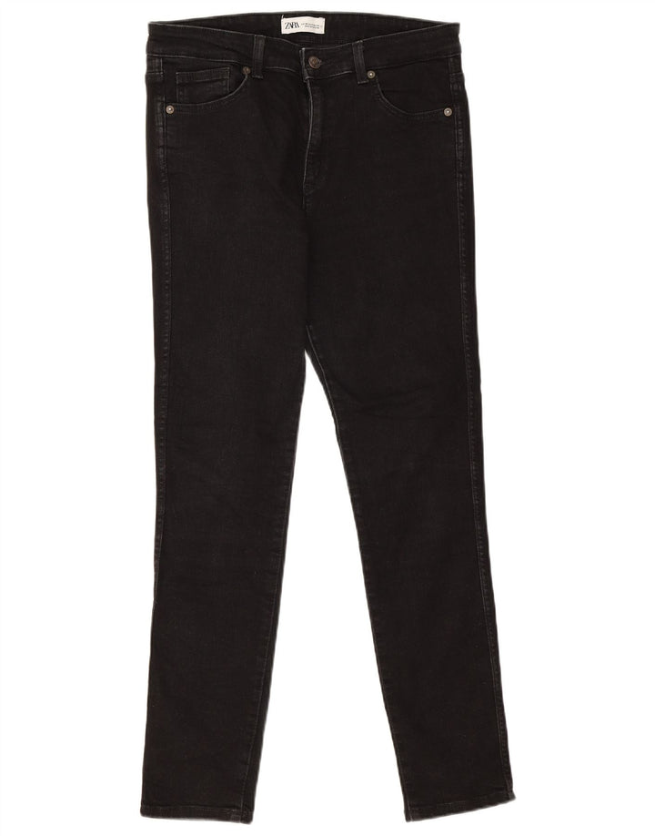 Zara Damen Slim Jeans EU 40 Medium W30 L28 Schwarze Baumwolle