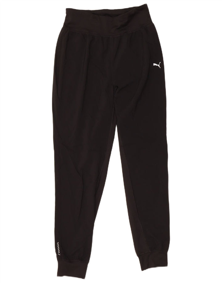 PUMA Damen Trainingshose Jogger UK 10 Small Schwarz Polyester