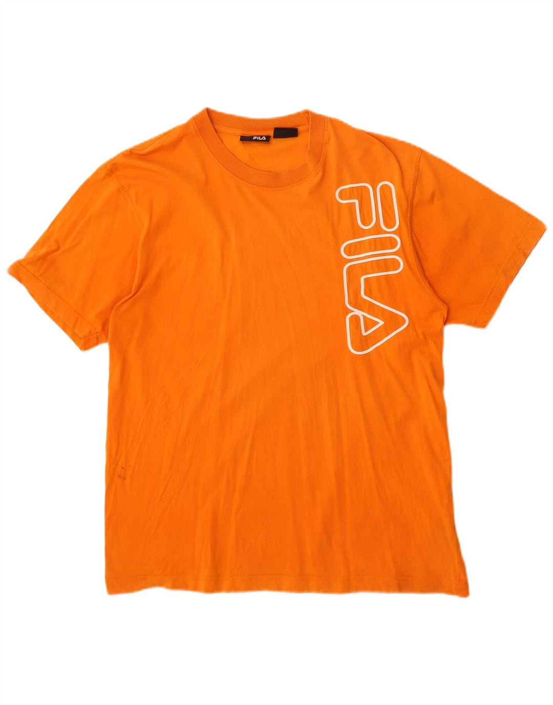 Fila Herren Grafik T-Shirt Top Small Orange Baumwolle