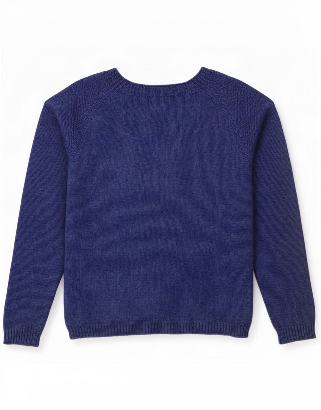 Massimo Dutti Damen-Pullover mit U-Boot-Ausschnitt, UK 14, mittelmarineblaue Wolle