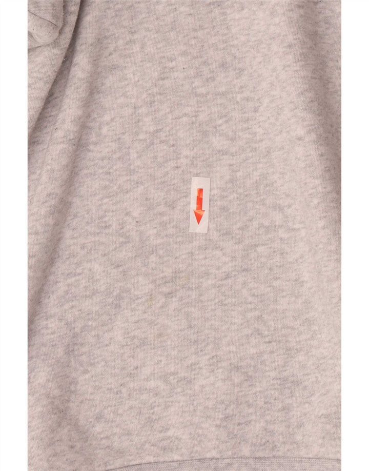 Adidas übergroßer Damen-Sweatshirt-Pullover, UK 14, große graue Baumwolle