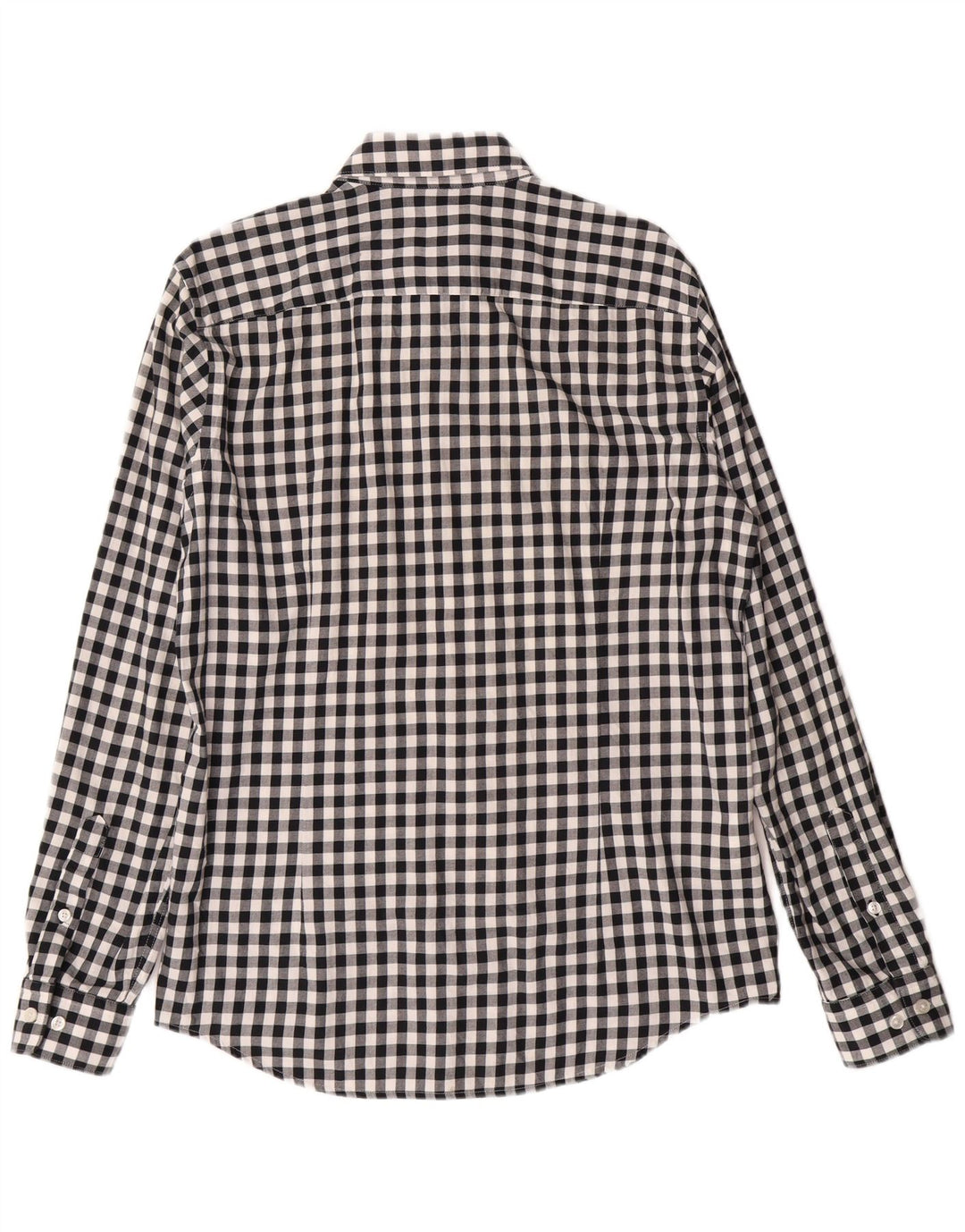 HUGO BOSS Herren Slim-Fit-Flanellhemd aus mittelschwarzer Gingham-Baumwolle