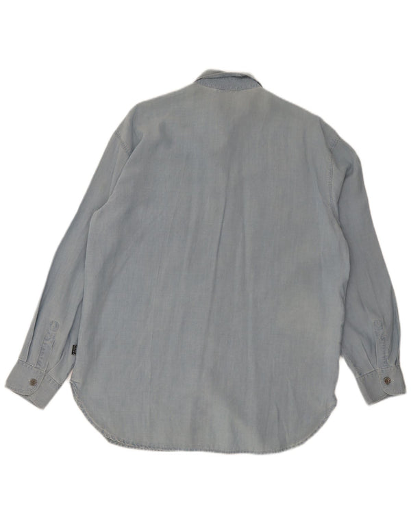 Krizia Jeans Damen Hemd IT 42 Mittelblau