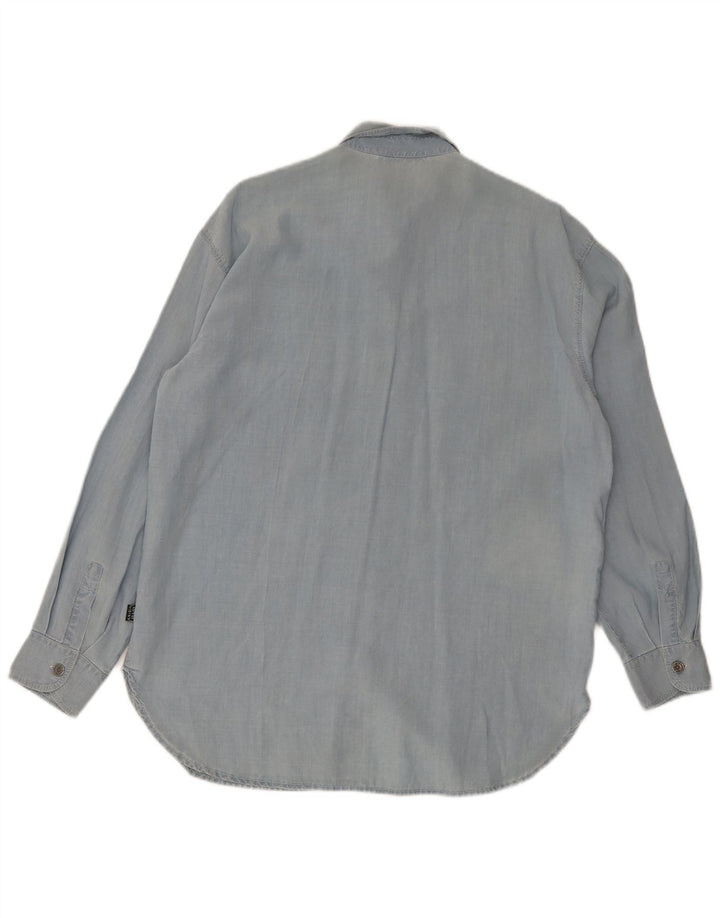 Krizia Jeans Damen Hemd IT 42 Mittelblau