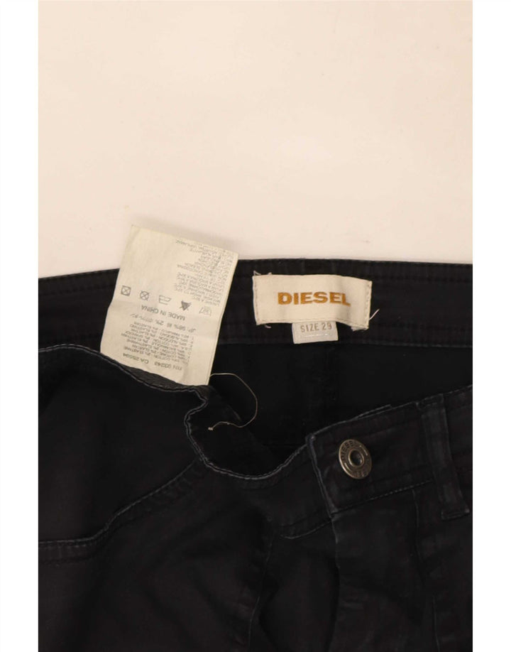 Diesel Damen Slim Jeans W29 L30 Schwarze Baumwolle
