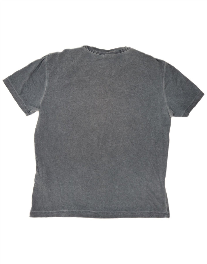 Diadora Herren Grafik-T-Shirt-Oberteil aus mittelgrauer Baumwolle