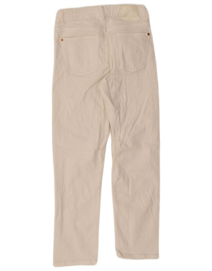Zara Damen Straight Jeans EU 38 Small W28 L26 Weiß
