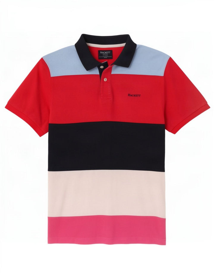 Hackett Tailored Fit Rugby-Poloshirt für Herren, mittelgroß, mehrfarbig, Farbblock