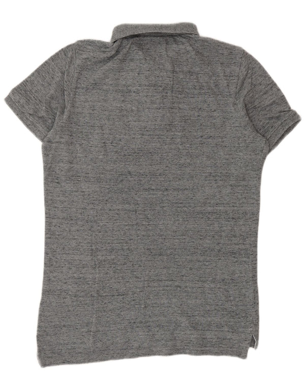Superdry Herren-Poloshirt aus mittelgrauer Baumwolle