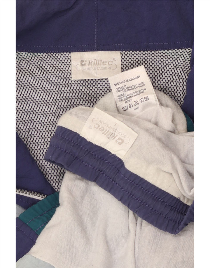 Killtec Herren-Trainingsanzug mit Grafik, groß, blau, Colourblock-Polyamid