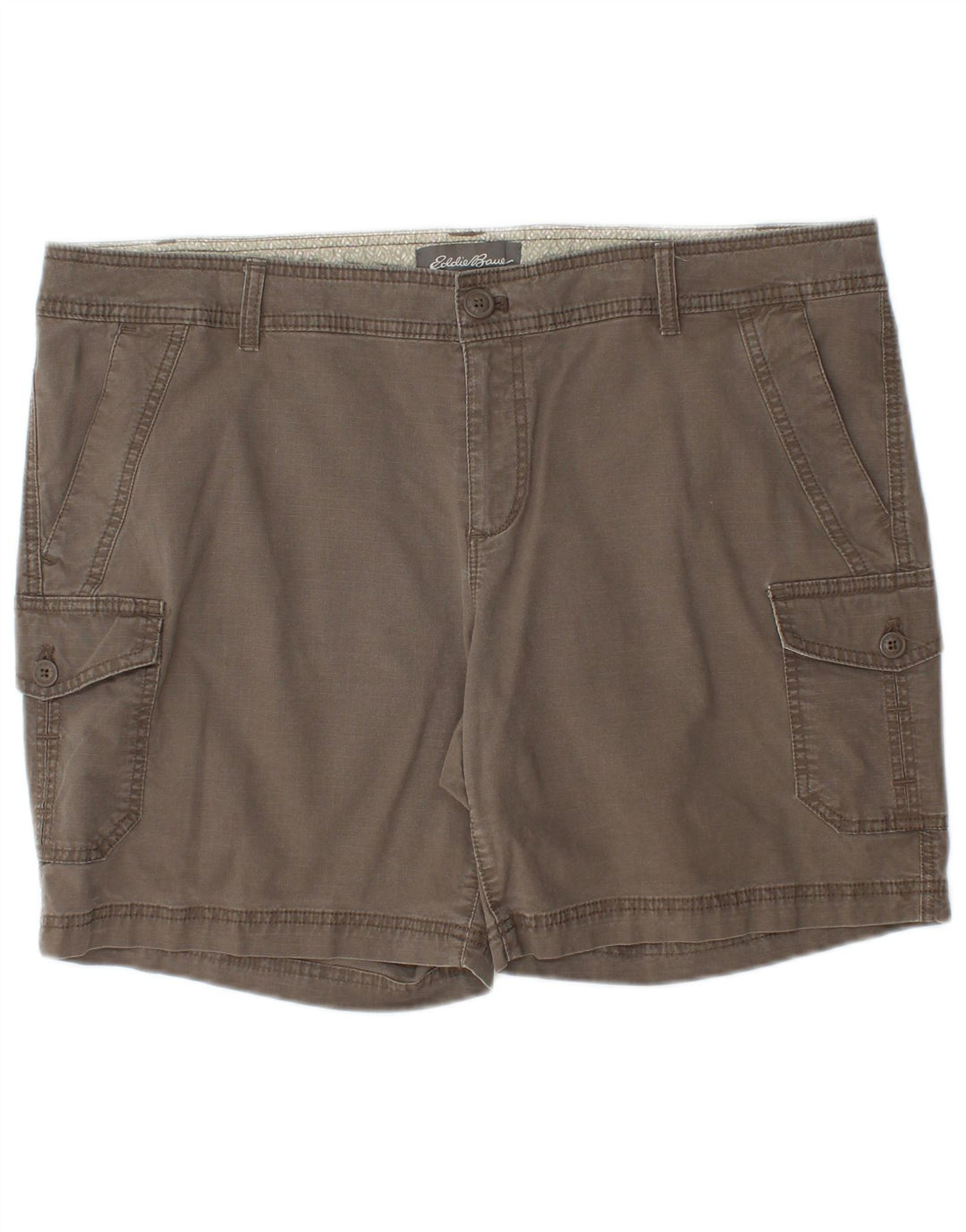 Eddie Bauer Damen Cargoshorts US 18 2XL W40 Graue Baumwolle