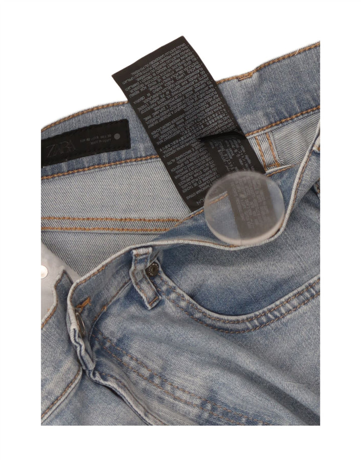ZARA Damen Straight Jeans EU 40 Medium W30 L26 Blaue Baumwolle
