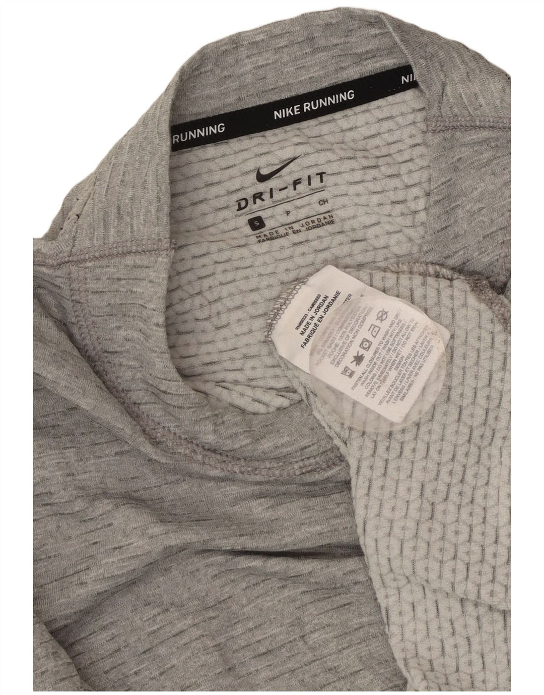 Nike Womens Dri Fit Oversized Top Langarm UK 10 Small Grey Flecked