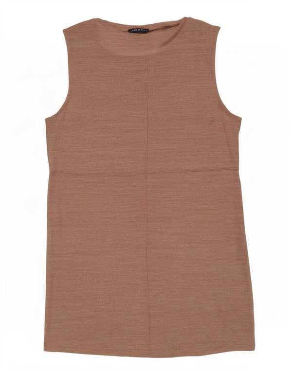 Ärmelloses Etuikleid für Damen von Zara, Gr. 44, Größe L, Rosa, Baumwolle