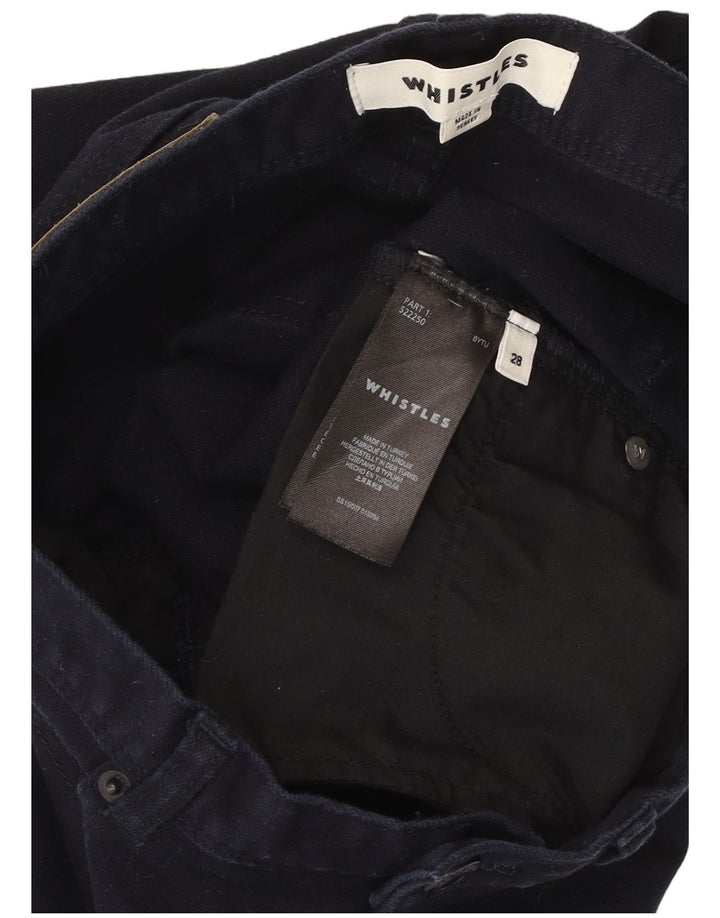 WHISTLE Damen Skinny Jeans W28 L29 Marineblaue Baumwolle