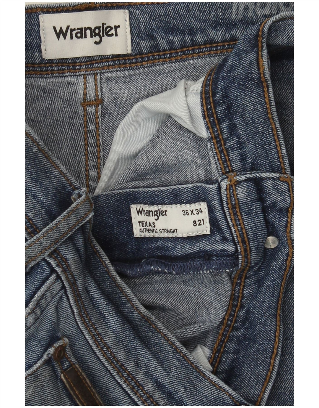 Wrangler Herren Texas Straight Jeans W36 L32 Blau