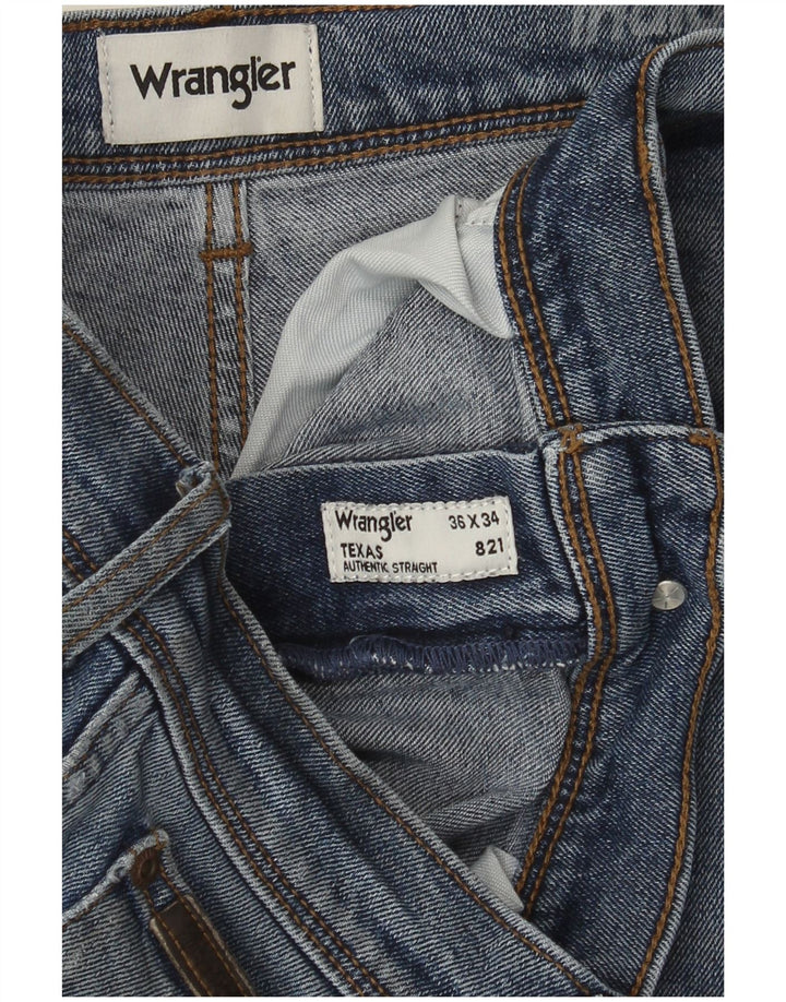 Wrangler Herren Texas Straight Jeans W36 L32 Blau